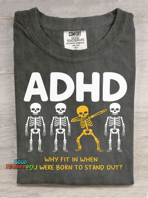 ADHD Decorative Pattern T-shirt