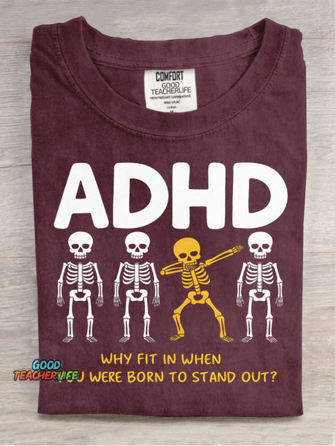 ADHD Decorative Pattern T-shirt