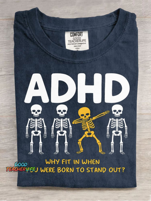 ADHD Decorative Pattern T-shirt