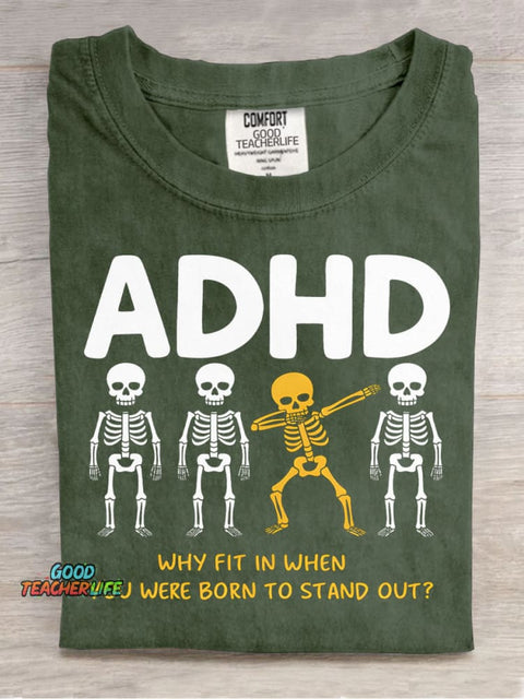 ADHD Decorative Pattern T-shirt