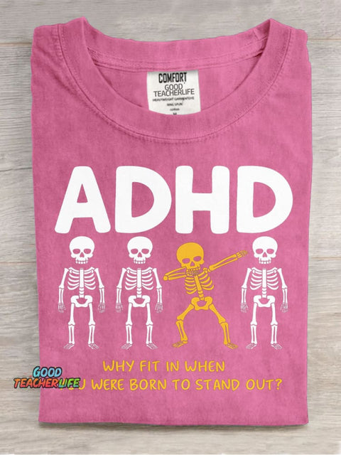 ADHD Decorative Pattern T-shirt