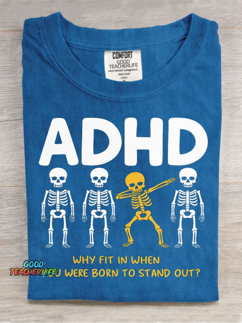 ADHD Decorative Pattern T-shirt
