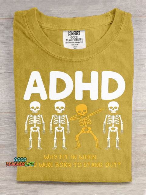 ADHD Decorative Pattern T-shirt