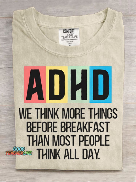 Adhd Decorative Pattern T-shirt
