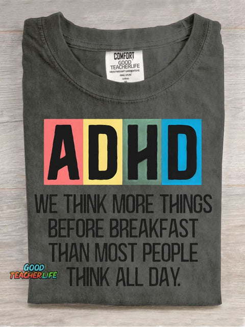 Adhd Decorative Pattern T-shirt