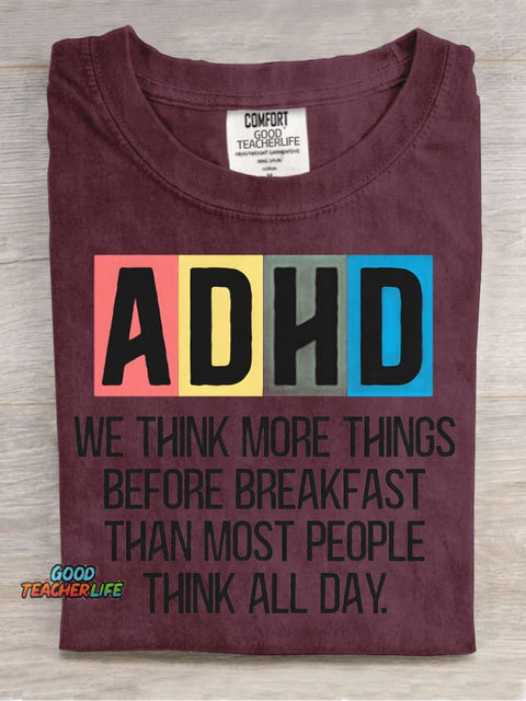Adhd Decorative Pattern T-shirt