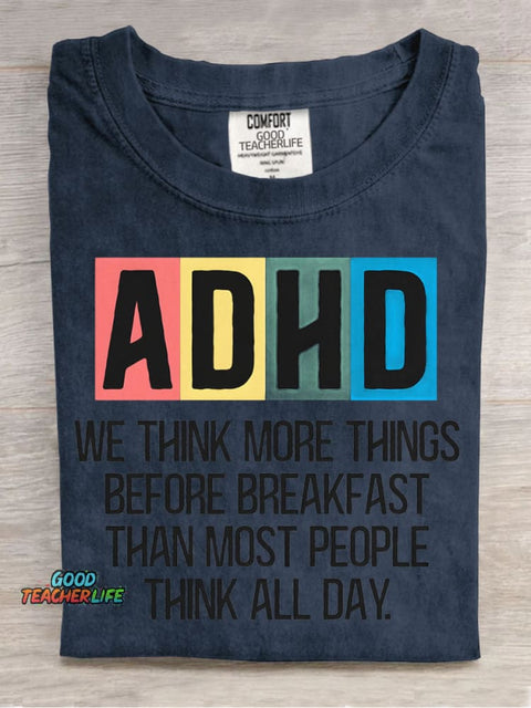 Adhd Decorative Pattern T-shirt
