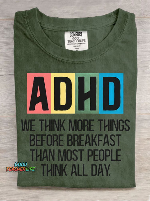 Adhd Decorative Pattern T-shirt