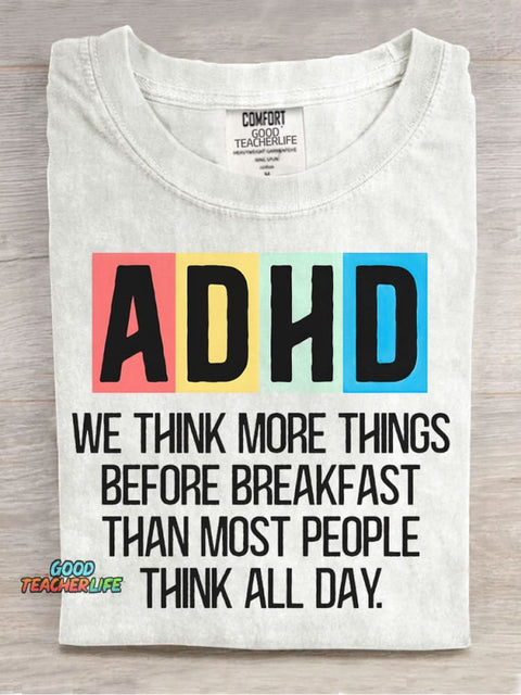 Adhd Decorative Pattern T-shirt