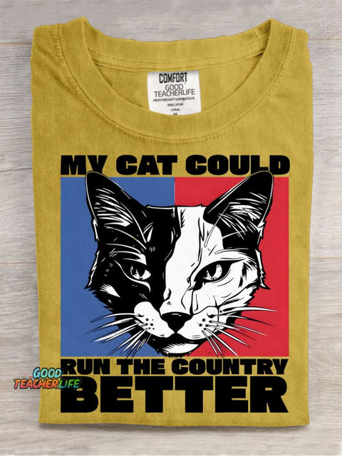 My Cat Is Better Decorative Pattern T-shirt