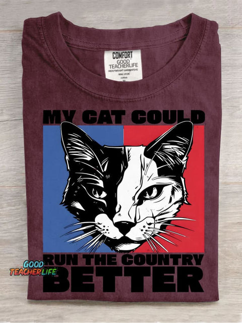My Cat Is Better Decorative Pattern T-shirt