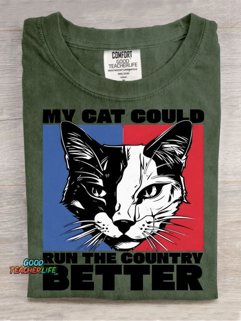 My Cat Is Better Decorative Pattern T-shirt