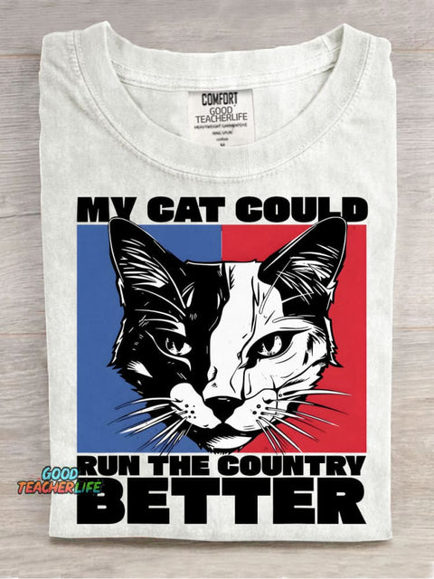 My Cat Is Better Decorative Pattern T-shirt