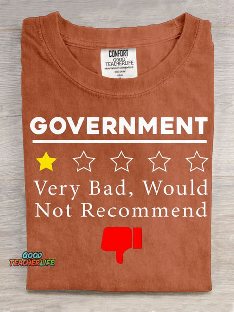 Government Rating Decorative Pattern T-shirt