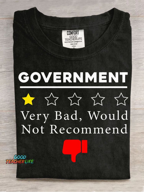 Government Rating Decorative Pattern T-shirt