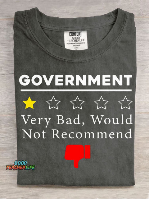 Government Rating Decorative Pattern T-shirt