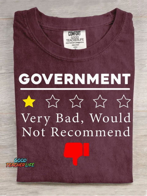 Government Rating Decorative Pattern T-shirt