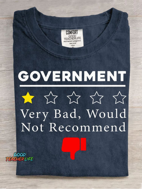 Government Rating Decorative Pattern T-shirt