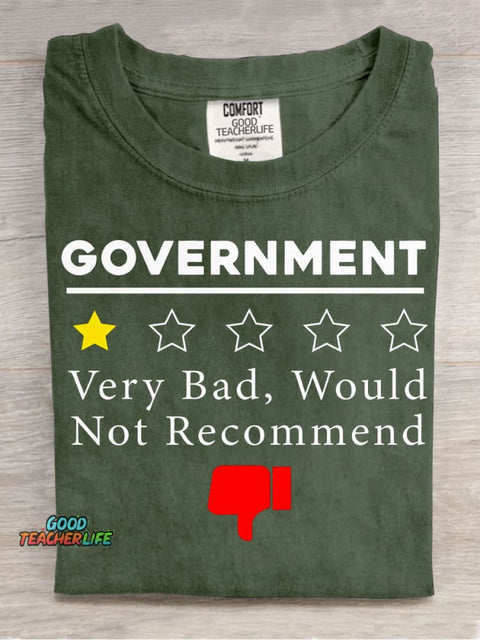 Government Rating Decorative Pattern T-shirt