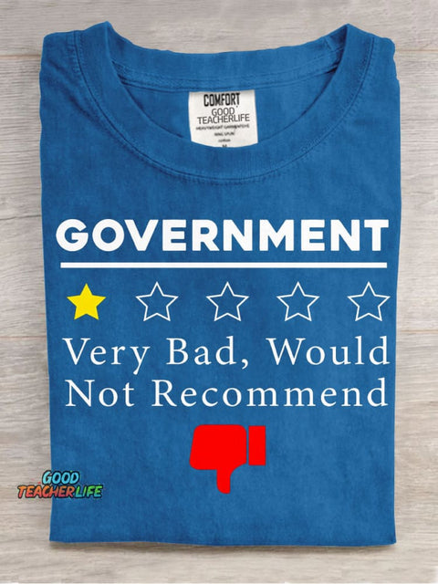 Government Rating Decorative Pattern T-shirt