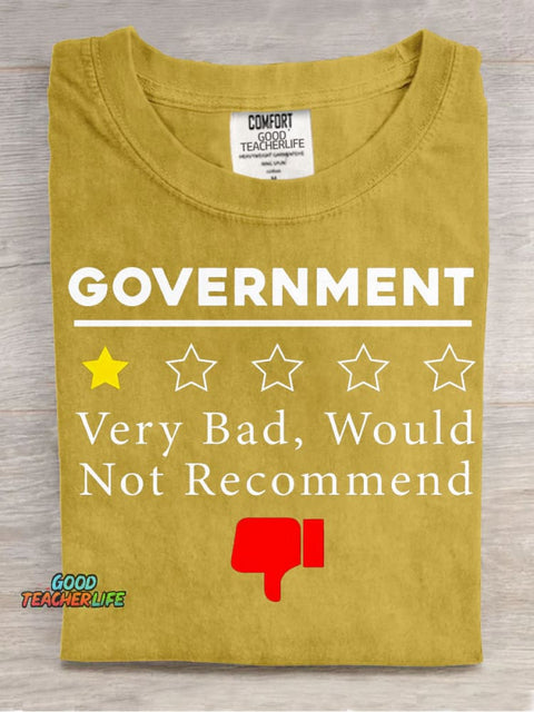Government Rating Decorative Pattern T-shirt