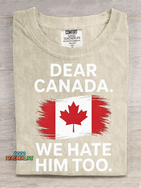 We Hate Him Too Decorative Pattern T-shirt