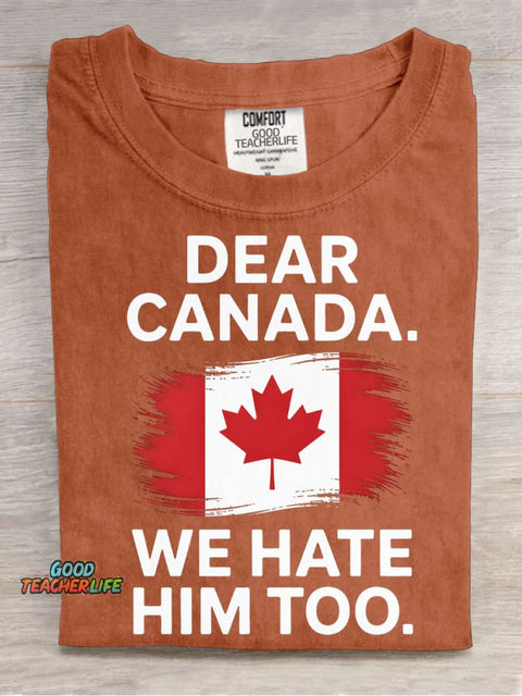 We Hate Him Too Decorative Pattern T-shirt