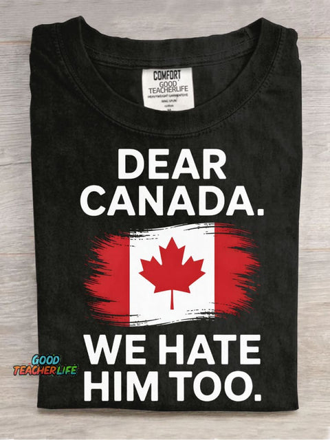 We Hate Him Too Decorative Pattern T-shirt