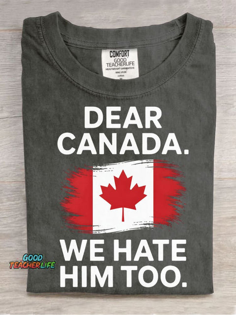 We Hate Him Too Decorative Pattern T-shirt