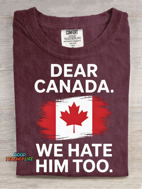 We Hate Him Too Decorative Pattern T-shirt