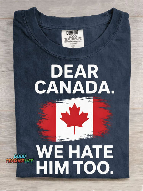 We Hate Him Too Decorative Pattern T-shirt
