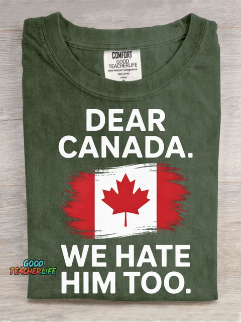 We Hate Him Too Decorative Pattern T-shirt