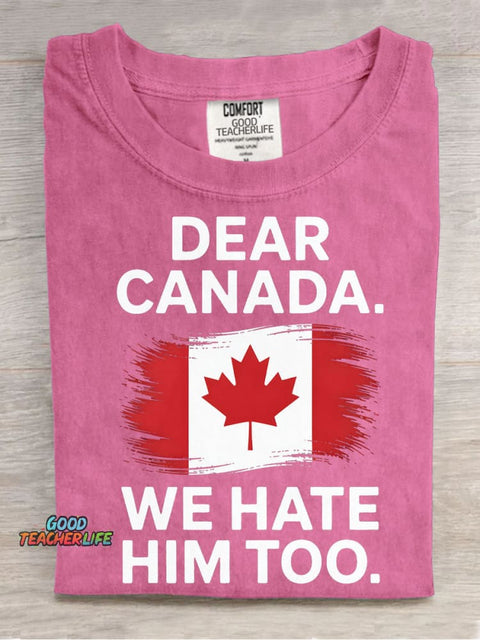 We Hate Him Too Decorative Pattern T-shirt