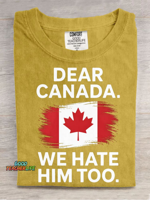 We Hate Him Too Decorative Pattern T-shirt