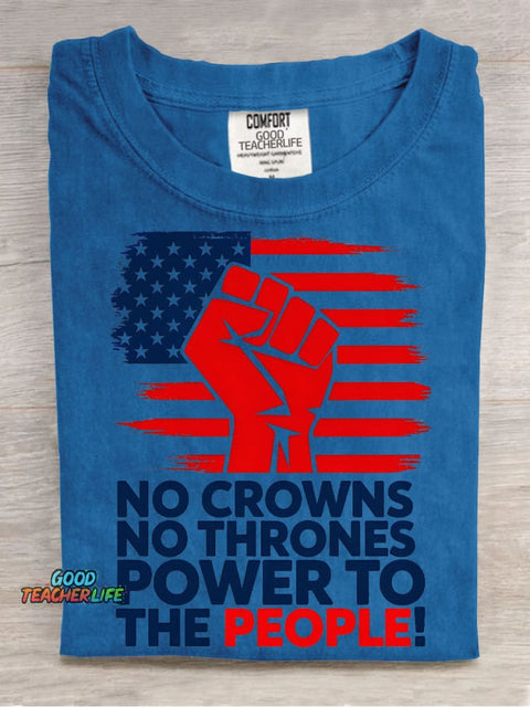 Power To The People Decorative Pattern T-shirt