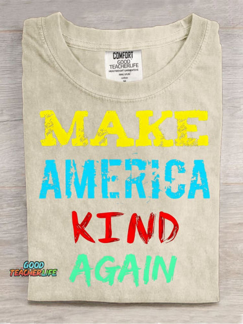 Make America Kind Again Decorative Pattern T-shirt