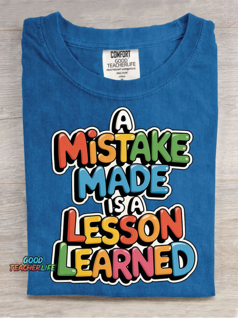 Mistake and Learned Decorative Pattern T-shirt