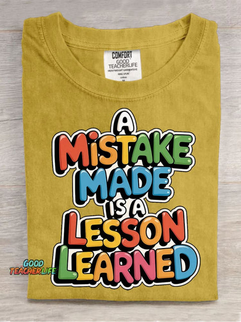 Mistake and Learned Decorative Pattern T-shirt