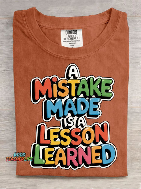 Mistake and Learned Decorative Pattern T-shirt