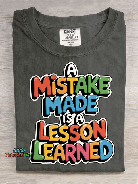 Mistake and Learned Decorative Pattern T-shirt