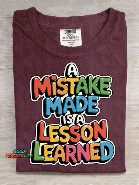 Mistake and Learned Decorative Pattern T-shirt