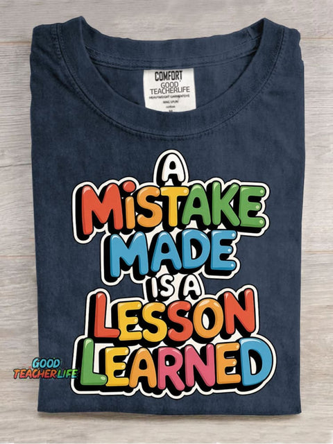 Mistake and Learned Decorative Pattern T-shirt