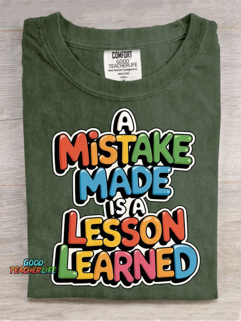 Mistake and Learned Decorative Pattern T-shirt