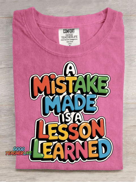 Mistake and Learned Decorative Pattern T-shirt