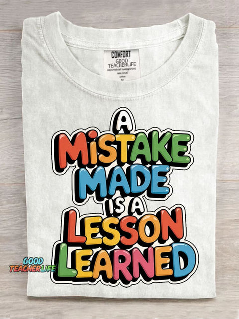 Mistake and Learned Decorative Pattern T-shirt