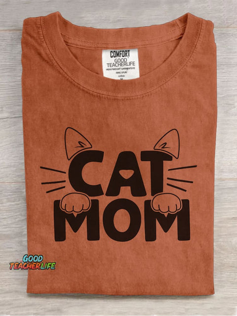 Cat Mom Decorative Pattern T-shirt