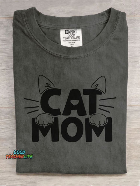 Cat Mom Decorative Pattern T-shirt