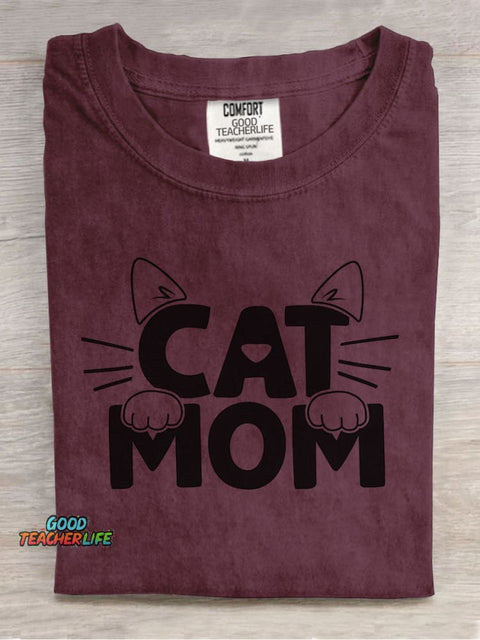 Cat Mom Decorative Pattern T-shirt