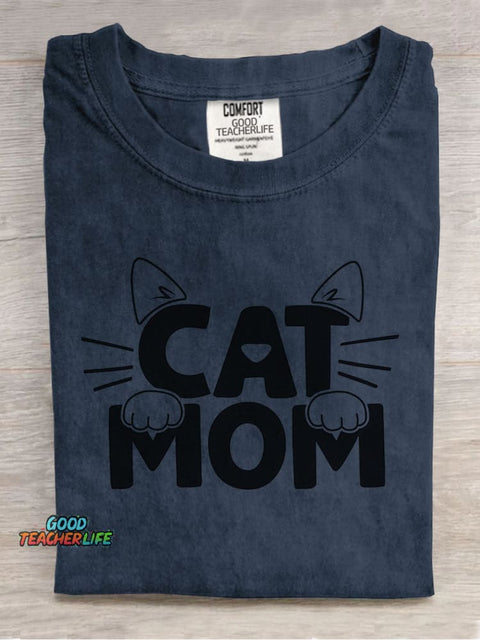 Cat Mom Decorative Pattern T-shirt