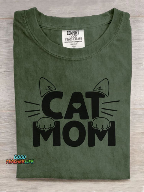 Cat Mom Decorative Pattern T-shirt